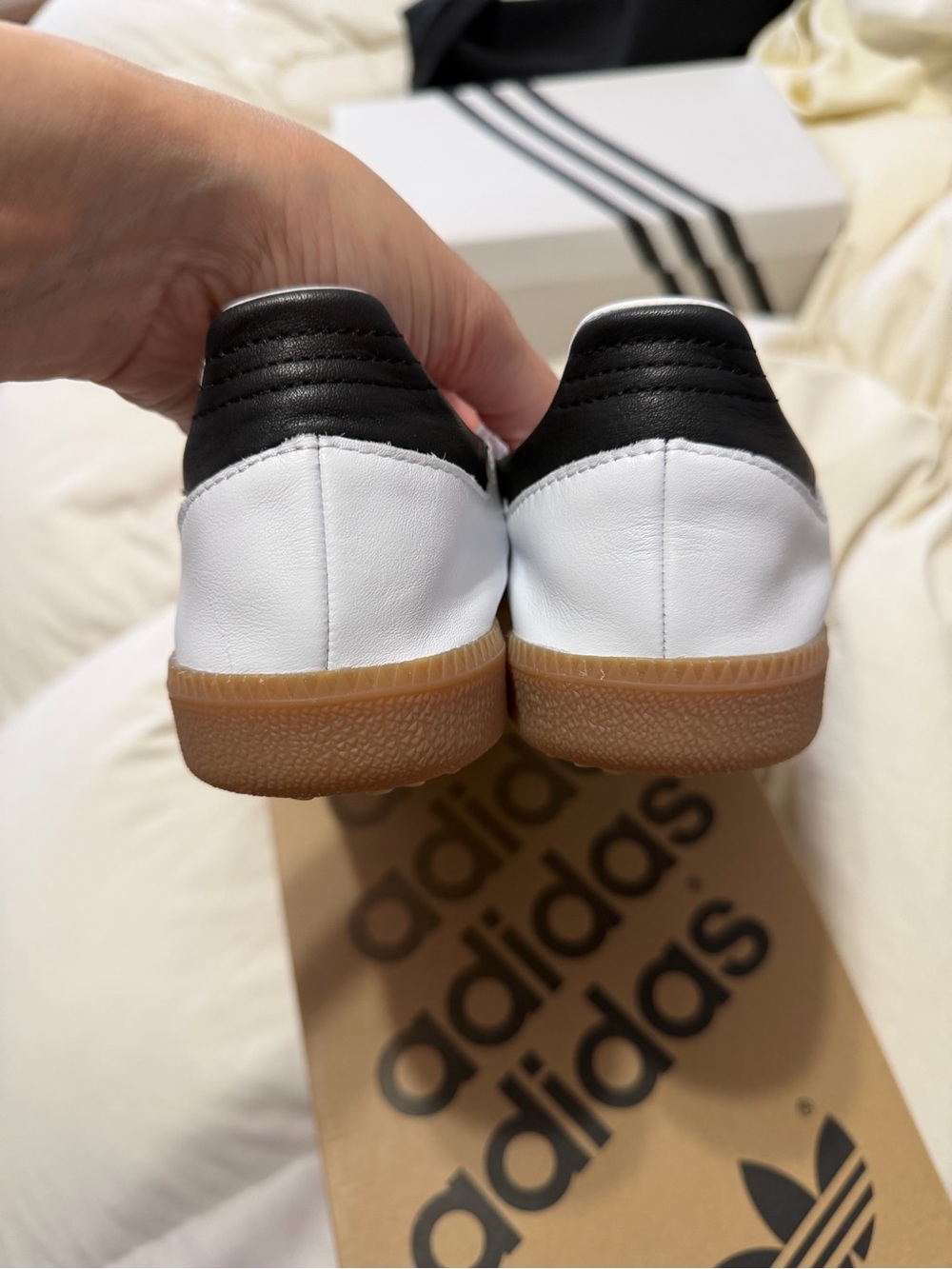 Adidas Samba Decon White and Black Samba Sneakers with Gum Sole - Picture 4 of 8